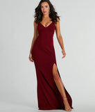 The Nicolette Lace-Up Mermaid Crepe Formal Dress as your wedding guest dress with a stylish neckline and/or sleeves and elevated details on the back and front will make you the best dressed at any event!