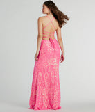 You'll be the best dressed in the Kinsley Formal Sequin Mermaid Dress as your summer formal dress with unique details from Windsor.