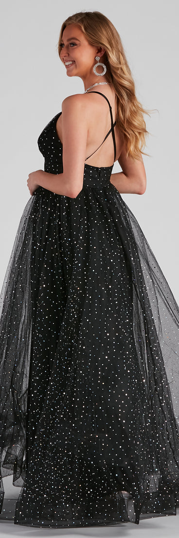 You'll feel stylish and confident in the Vanessa V-Neck Tulle Gown as your Winter Formal Dress to stand out at your dance or event.