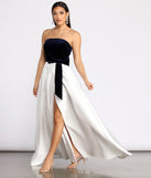 Valentina Velvet and Satin Ball Gown creates the perfect summer wedding guest dress or cocktail party dresss with stylish details in the latest trends for 2023!