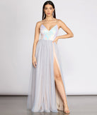 Nicolette Sequin & Tulle Dress is a stunning choice for a bridesmaid dress or maid of honor dress, and to feel beautiful at Prom 2023, spring weddings, formals, & military balls!