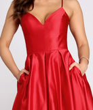 The Kendall Satin Lace Up Back Ball Gown is a gorgeous pick as your 2023 prom dress or formal gown for wedding guest, spring bridesmaid, or army ball attire!