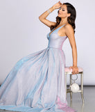 Jules Sleeveless Glitter Ball Gown creates the perfect summer wedding guest dress or cocktail party dresss with stylish details in the latest trends for 2023!