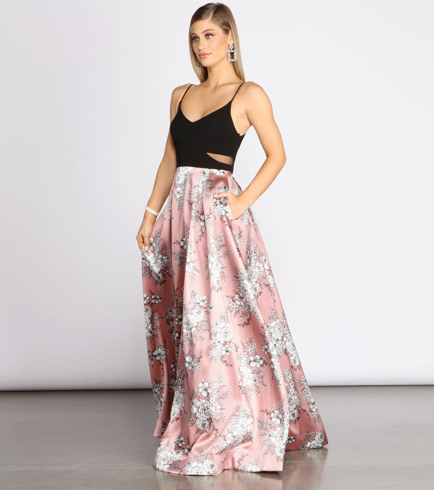 Billie Pleated Floral Ball Gown & Windsor