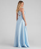 Lottie Formal Satin And Lace Ball Gown is a gorgeous pick as your 2023 prom dress or formal gown for wedding guest, spring bridesmaid, or army ball attire!