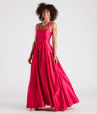 Viviane Satin Sweetheart Lace-Up Ball Gown is a gorgeous pick as your 2023 prom dress or formal gown for wedding guest, spring bridesmaid, or army ball attire!