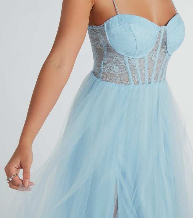 Hailey Formal Lace Bustier Dress