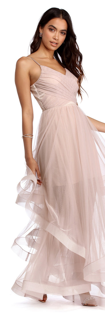 Mckenna Tulle Dress is a gorgeous pick as your 2023 prom dress or formal gown for wedding guest, spring bridesmaid, or army ball attire!