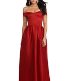 Lucia Off The Shoulder Taffeta Ballgown is a gorgeous pick as your 2023 prom dress or formal gown for wedding guest, spring bridesmaid, or army ball attire!