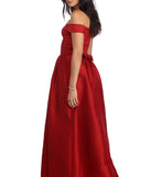 Lucia Off The Shoulder Taffeta Ballgown is a gorgeous pick as your 2023 prom dress or formal gown for wedding guest, spring bridesmaid, or army ball attire!