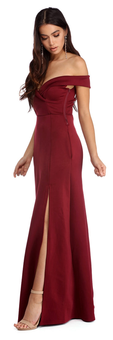 The Christine Off The Shoulder Ball Gown is a gorgeous pick as your 2023 prom dress or formal gown for wedding guest, spring bridesmaid, or army ball attire!