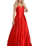 The Aubree Ravishing Satin Ball Gown is a gorgeous pick as your 2023 prom dress or formal gown for wedding guest, spring bridesmaid, or army ball attire!