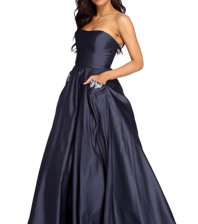 The Josephine Formal Jewel Ball Gown is a gorgeous pick as your 2023 prom dress or formal gown for wedding guest, spring bridesmaid, or army ball attire!