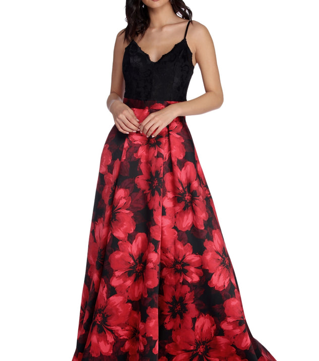 Marjorie Charming Florals Ball Gown & Windsor