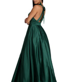 The Elle Formal Satin Ball Gown is a gorgeous pick as your 2023 prom dress or formal gown for wedding guest, spring bridesmaid, or army ball attire!