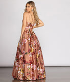 Magdalena Satin Floral Gown is a gorgeous pick as your 2023 prom dress or formal gown for wedding guest, spring bridesmaid, or army ball attire!