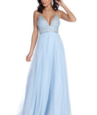 The Bridget Formal Beaded Tulle Dress is a gorgeous pick as your 2023 prom dress or formal gown for wedding guest, spring bridesmaid, or army ball attire!