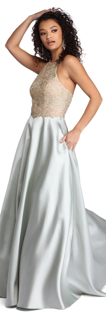 The Emmy Formal Beaded Ball Gown is a gorgeous pick as your 2023 prom dress or formal gown for wedding guest, spring bridesmaid, or army ball attire!
