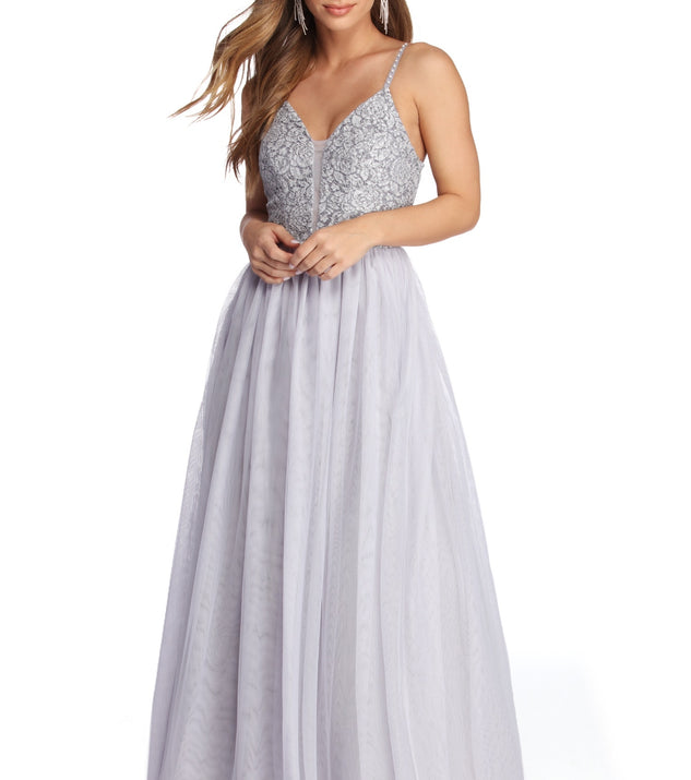 Rose Formal Lace And Pearl Ball Gown is a gorgeous pick as your 2023 prom dress or formal gown for wedding guest, spring bridesmaid, or army ball attire!