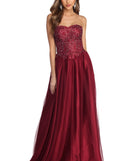 The Annabelle Heat Stone Ball Gown is a gorgeous pick as your 2023 prom dress or formal gown for wedding guest, spring bridesmaid, or army ball attire!