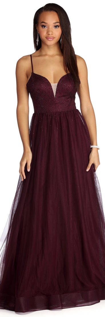 Marion Mesmerizing Mesh Gown is a gorgeous pick as your 2023 prom dress or formal gown for wedding guest, spring bridesmaid, or army ball attire!