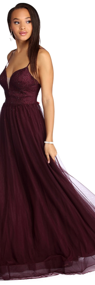 Marion Mesmerizing Mesh Gown is a gorgeous pick as your 2023 prom dress or formal gown for wedding guest, spring bridesmaid, or army ball attire!