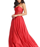 Roseynn Satin Sweetheart Ball Gown is a gorgeous pick as your 2023 prom dress or formal gown for wedding guest, spring bridesmaid, or army ball attire!