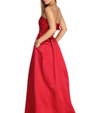 The Catalina Strapless Satin Ball Gown is a gorgeous pick as your 2023 prom dress or formal gown for wedding guest, spring bridesmaid, or army ball attire!