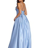 The Cindy Embellished Satin Ball Gown is a gorgeous pick as your 2023 prom dress or formal gown for wedding guest, spring bridesmaid, or army ball attire!