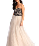 The Demi Floral Lace Up Ball Gown is a gorgeous pick as your 2023 prom dress or formal gown for wedding guest, spring bridesmaid, or army ball attire!