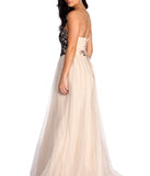 The Demi Floral Lace Up Ball Gown is a gorgeous pick as your 2023 prom dress or formal gown for wedding guest, spring bridesmaid, or army ball attire!