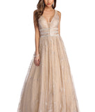 The Emma Glitter And Rhinestone Ball Gown is a gorgeous pick as your 2023 prom dress or formal gown for wedding guest, spring bridesmaid, or army ball attire!