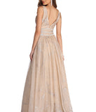 The Emma Glitter And Rhinestone Ball Gown is a gorgeous pick as your 2023 prom dress or formal gown for wedding guest, spring bridesmaid, or army ball attire!