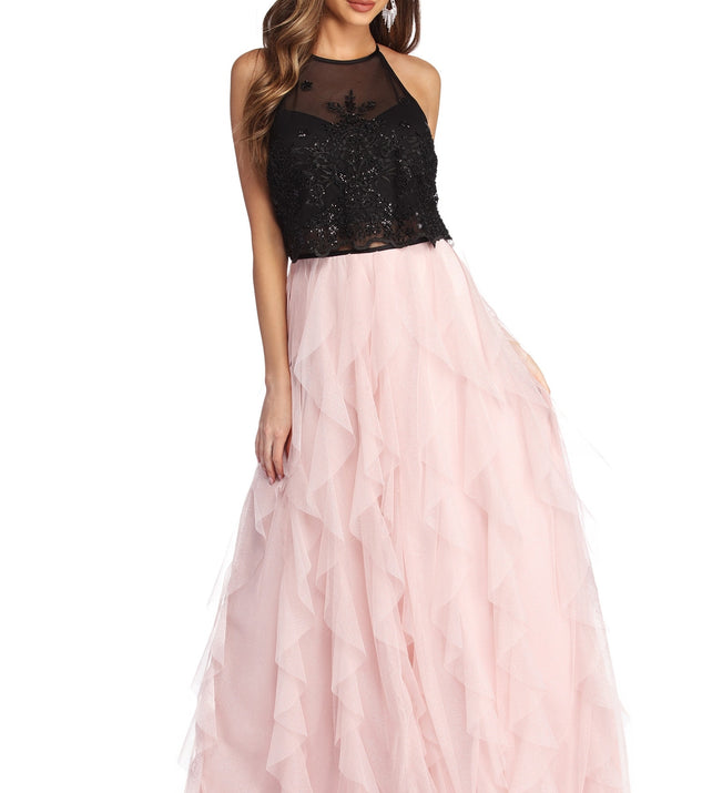 Missy Tendril Ball Gown is a gorgeous pick as your 2023 prom dress or formal gown for wedding guest, spring bridesmaid, or army ball attire!