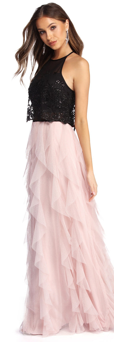 Missy Tendril Ball Gown is a gorgeous pick as your 2023 prom dress or formal gown for wedding guest, spring bridesmaid, or army ball attire!