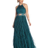 Sonia Lace Mesh Tendril Dress is a gorgeous pick as your 2023 prom dress or formal gown for wedding guest, spring bridesmaid, or army ball attire!