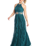 Sonia Lace Mesh Tendril Dress is a gorgeous pick as your 2023 prom dress or formal gown for wedding guest, spring bridesmaid, or army ball attire!