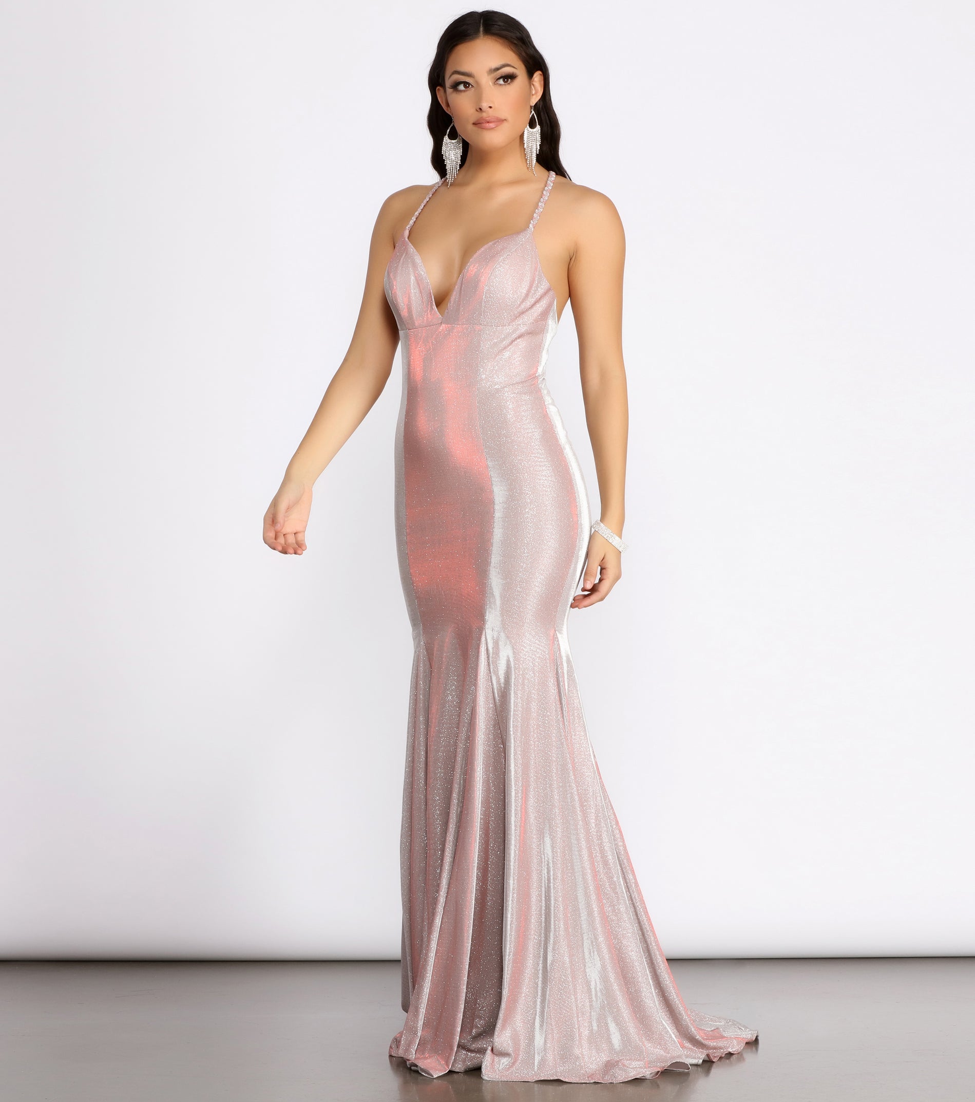 Evita Formal Glitter Mermaid Dress & Windsor