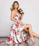 Leanna Floral High Low Dress creates the perfect summer wedding guest dress or cocktail party dresss with stylish details in the latest trends for 2023!