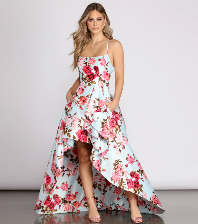 Leanna Floral High Low Dress & Windsor