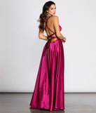 Lyric Cross & Lace Up Back Satin Dress is a gorgeous pick as your 2023 prom dress or formal gown for wedding guest, spring bridesmaid, or army ball attire!