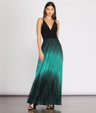 Mishka Pleated Ombre Formal Dress creates the perfect spring wedding guest dress or cocktail attire with stylish details in the latest trends for 2023!