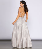 Milana Glitter Shine High Neck Ball Gown creates the perfect spring wedding guest dress or cocktail attire with stylish details in the latest trends for 2023!