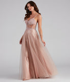 Marcie Formal Corset Embroidered Dress is a gorgeous pick as your 2023 prom dress or formal gown for wedding guest, spring bridesmaid, or army ball attire!