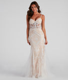 Samara Corset Lace Ball Gown is a gorgeous pick as your 2023 prom dress or formal gown for wedding guest, spring bridesmaid, or army ball attire!