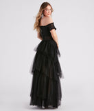 Maggie Formal Tiered Tulle  Black Prom Dress is a gorgeous pick as your 2023 prom dress or formal gown for wedding guest, spring bridesmaid, or army ball attire!