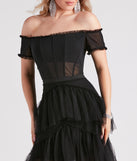 Maggie Formal Tiered Tulle  Black Prom Dress is a gorgeous pick as your 2023 prom dress or formal gown for wedding guest, spring bridesmaid, or army ball attire!