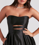 Beverly Satin High Low Black Prom Gown is a gorgeous pick as your 2023 prom dress or formal gown for wedding guest, spring bridesmaid, or army ball attire!