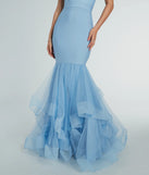 Giana Tiered Ruffled Tulle Corset Mermaid Gown is the perfect prom dress pick with on-trend details to make the 2024 dance your most memorable event yet!