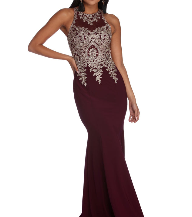 The Elliana Metallic Marvel Formal Dress is a gorgeous pick as your 2023 prom dress or formal gown for wedding guest, spring bridesmaid, or army ball attire!